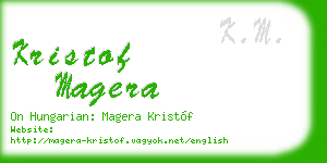 kristof magera business card